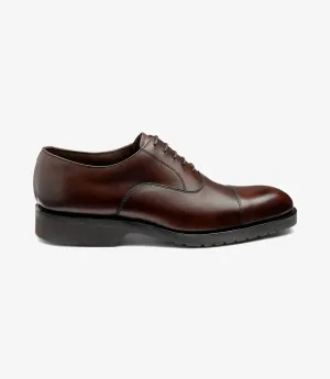 LOAKE HITCHCOCK DARK-BROWN OXFORD TOE CAP RUBBER SOLE F-MEDIUM