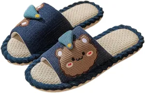 Loizziuy Cute Slippers for Women Animal Print Indoor & Outdoor Wear All-Season Home Slippers with Anti-Slip Sole Cartoon Flip Flops