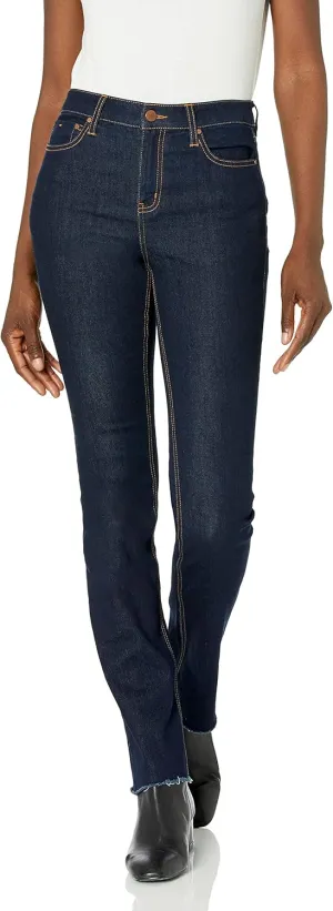 love, FiRE Women's Mid Rise Single Button Boot Cut Fray Hem Jean