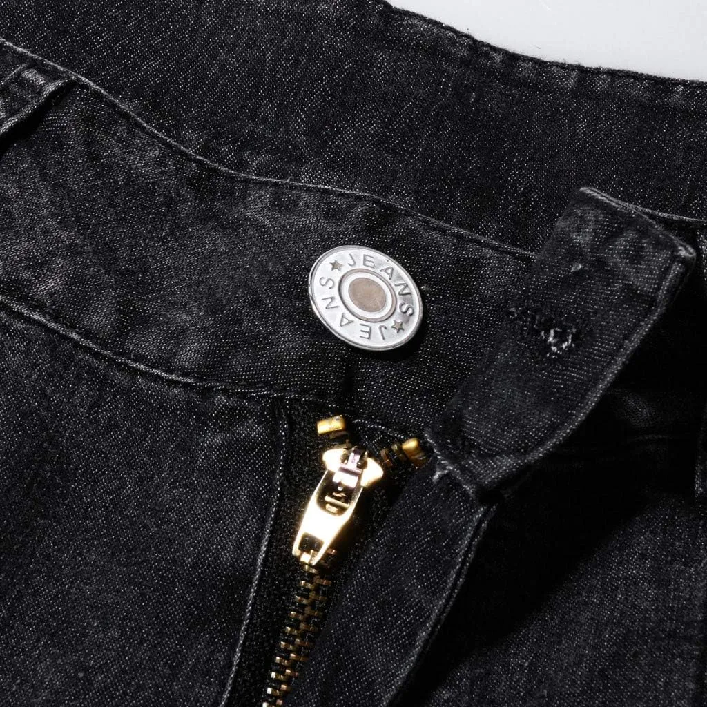 Low Waisted Flared Jeans Women Bell Bottom Jeans Plus Size Wide Leg Denim Pants Hip Hop Street Pants