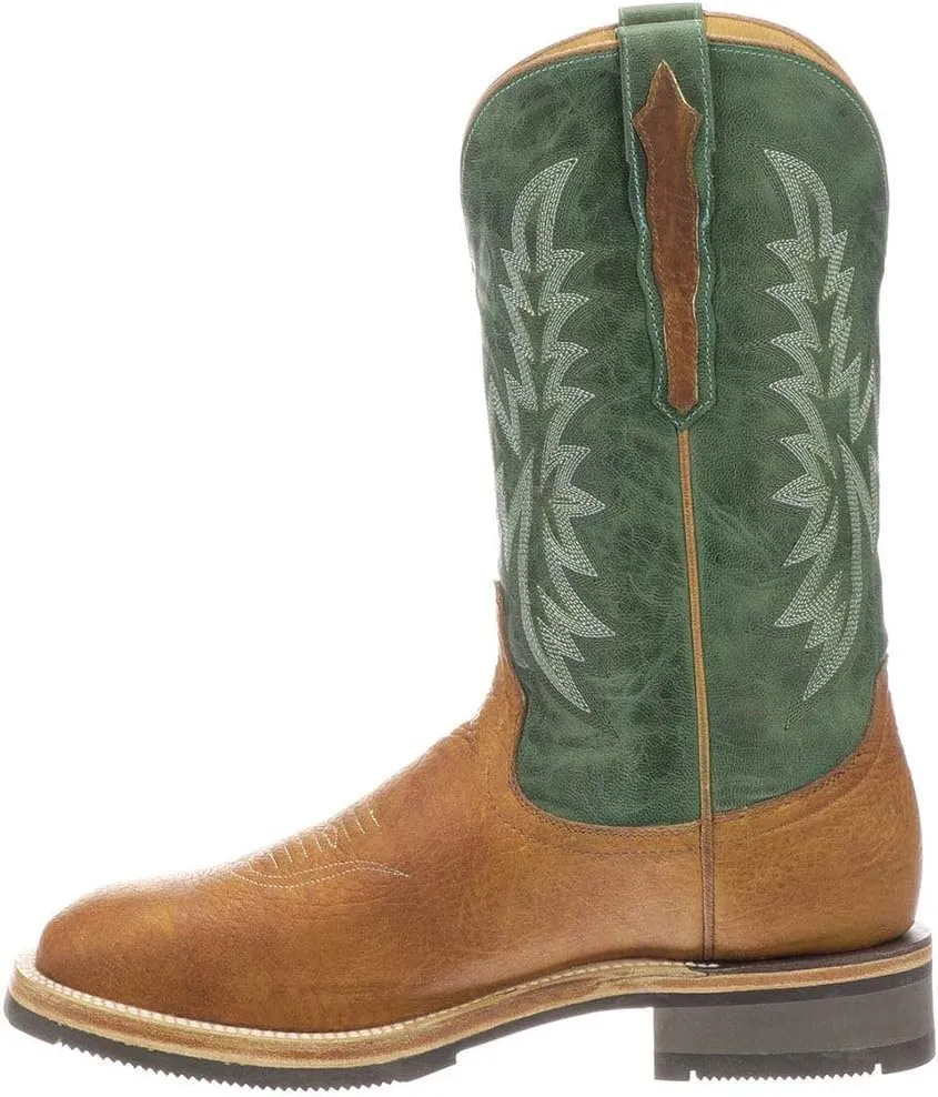 Lucchese Mens Rudy Square Toe Casual Boots Mid Calf - Brown