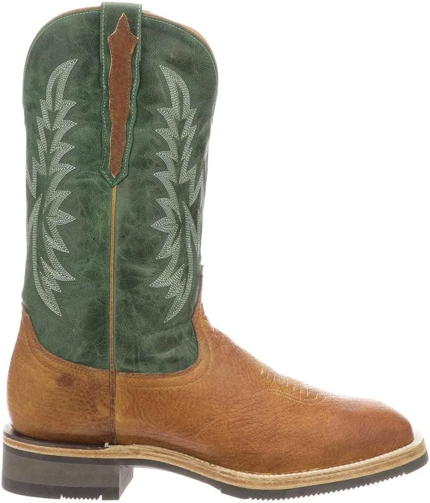 Lucchese Mens Rudy Square Toe Casual Boots Mid Calf - Brown
