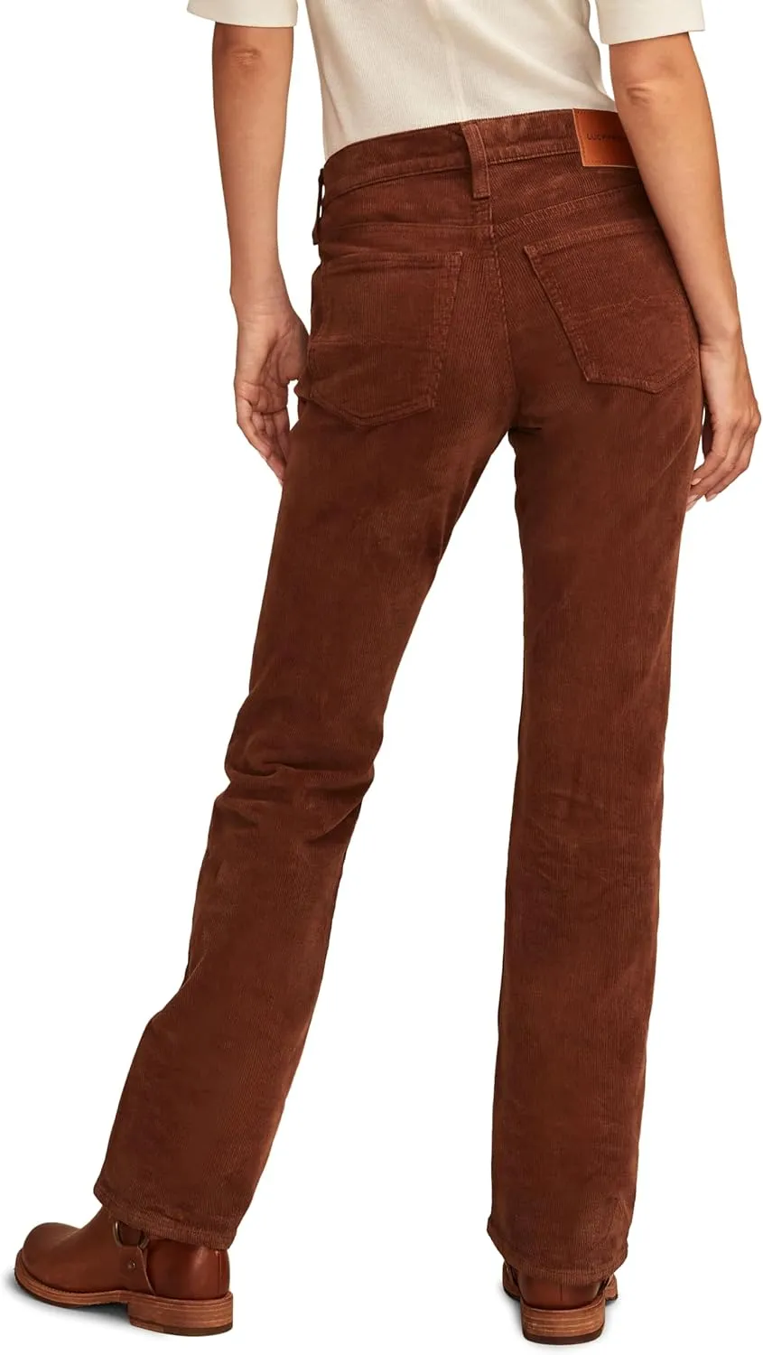Lucky Brand Women's Mid Rise Sweet Boot Cut Corduroy