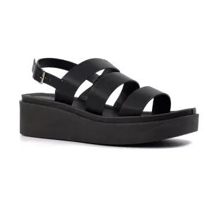 Lunar Lipstick Women's Chunky Sole Summer Sandal Black