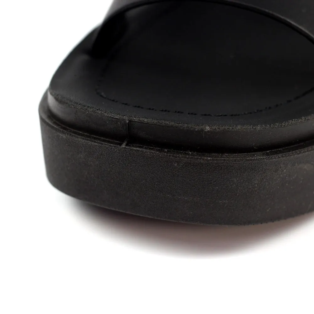 Lunar Lipstick Women's Chunky Sole Summer Sandal Black