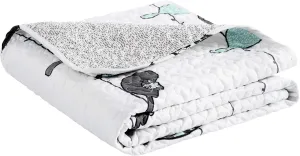Lush Decor Rowley Birds Throw Blanket, Blue & Gray, 60" L x 50" W