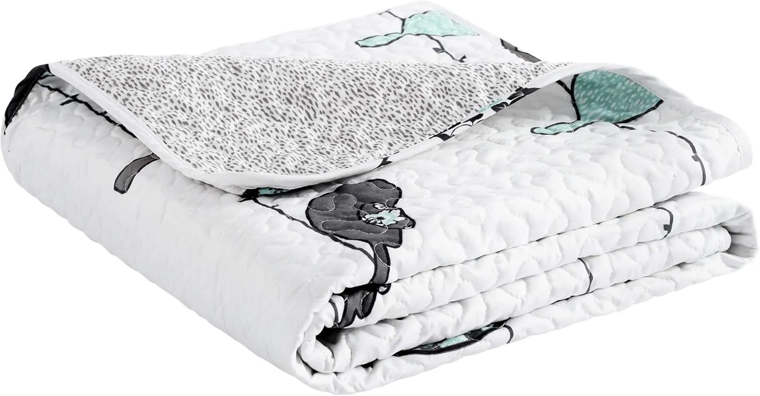 Lush Decor Rowley Birds Throw Blanket, Blue & Gray, 60" L x 50" W