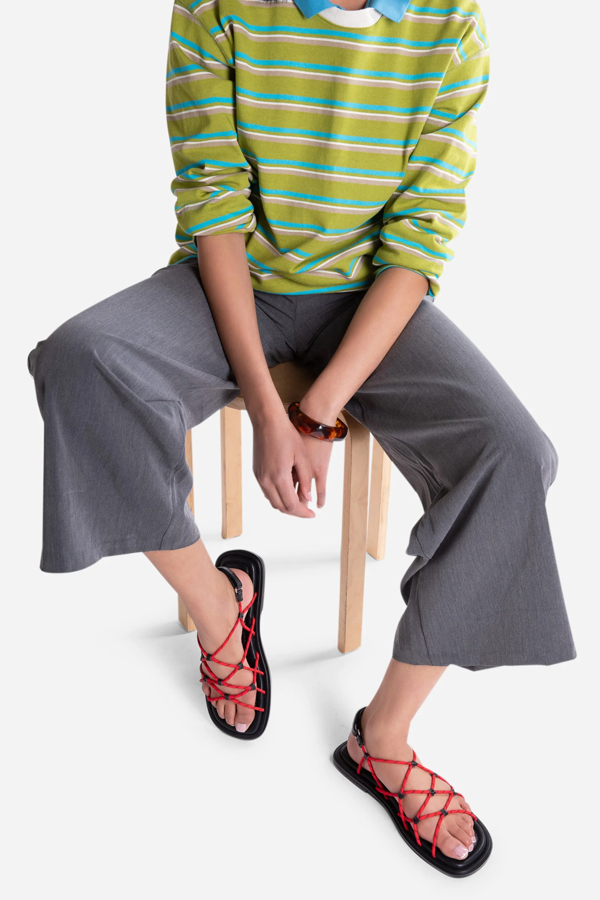 LYCHEE ELASTIC SPORT CORD FLAT SANDAL