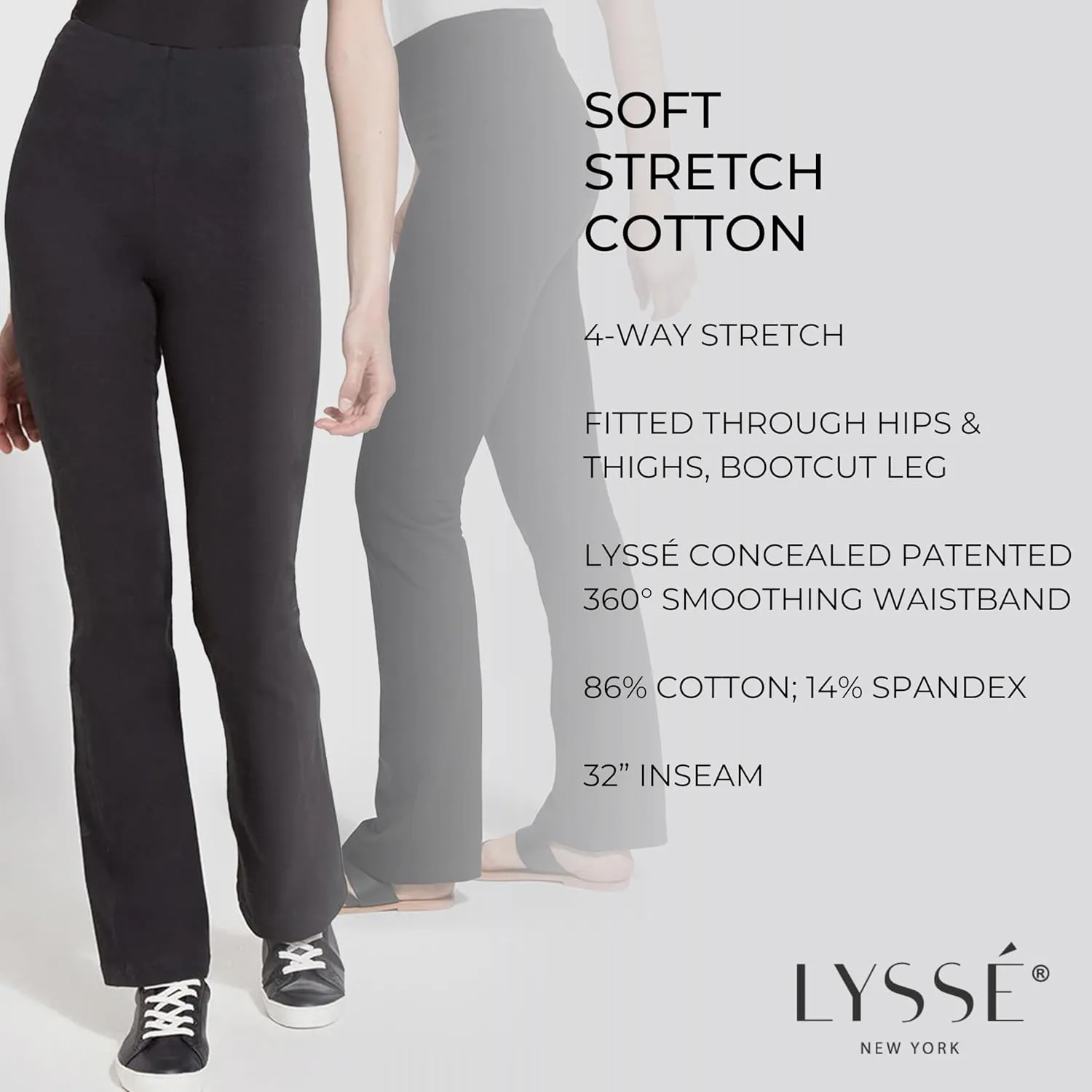 Lyssé Women's Tara Cotton Bootcut