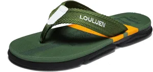 Men's Color Block Summer Flip Flops | Outdoor Leisure Beach Shoes for Men | Men's Slip-on Slippers with Anti-slip Sole
