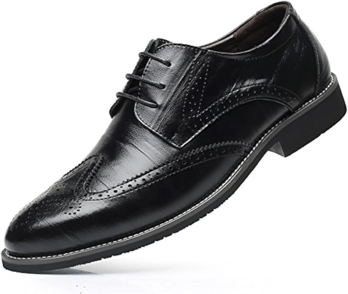 Men's Dress Shoes Classic Lace-Up Shoes Business Oxford Shoes for Men Wedding Party Fashion Wingtip Shoes
