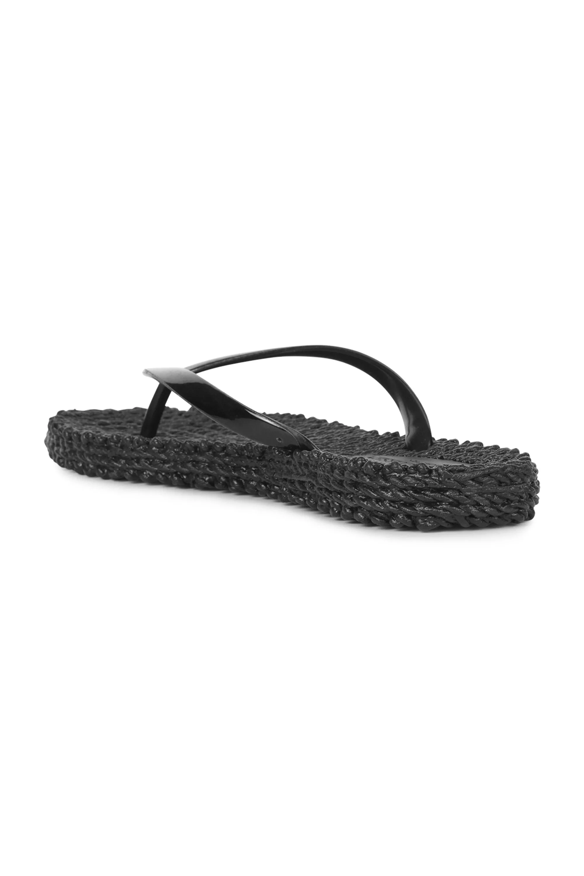 Metallic Flip Flop Black