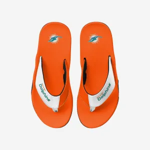 Miami Dolphins Team Color Contour Flip Flop