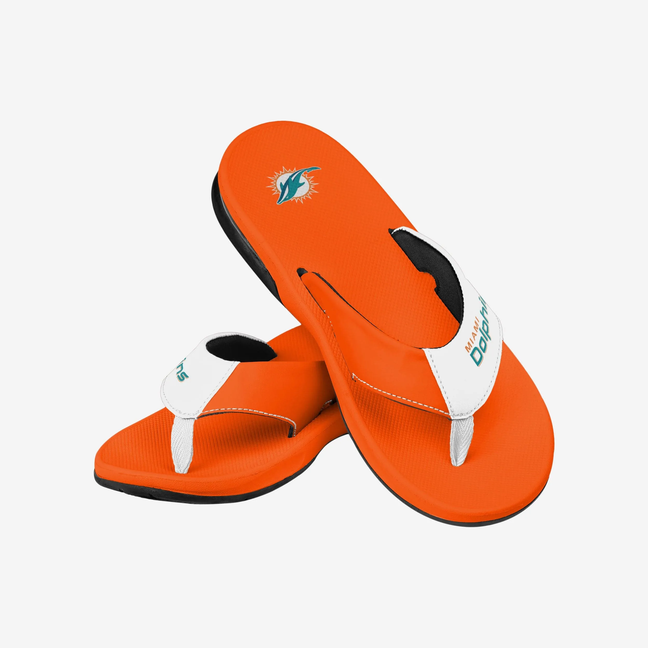 Miami Dolphins Team Color Contour Flip Flop