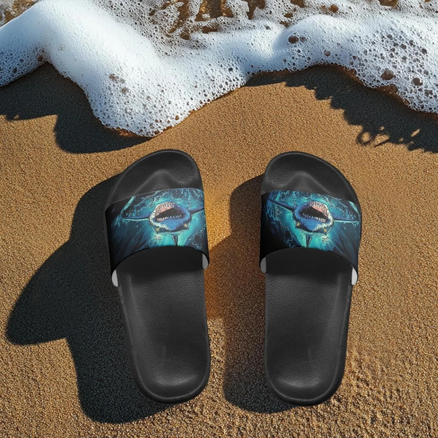 Micoklinlin Slide Sandals for Women Men Cute Rubber Slip-On Flip Flops Fashion Shower Yoga Pool Beach Waterproof Slippers