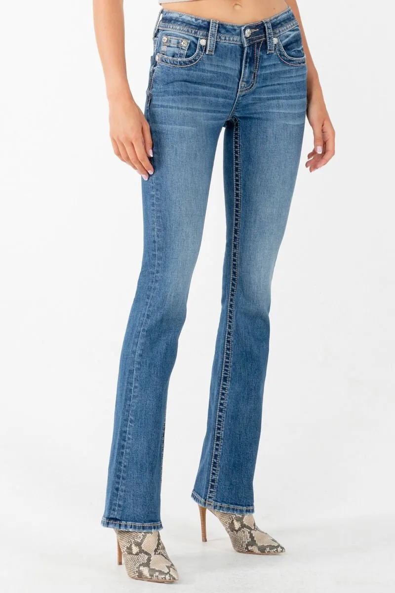 Miss Me Ladies Mid-Rise Boot Cut Jean M3636B48