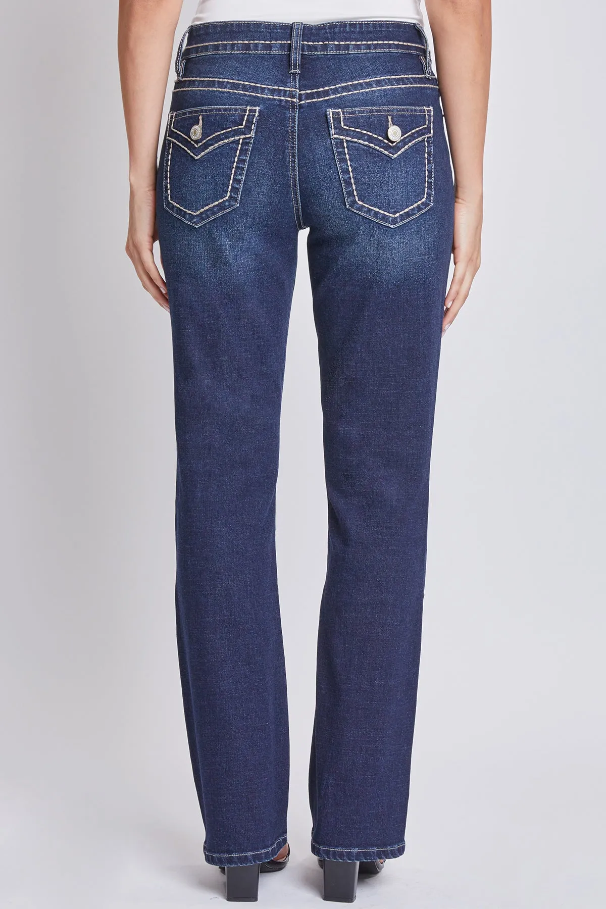 Missy Mid-Rise Faux Flap Pocket Bootcut Jeans, Pack of 12