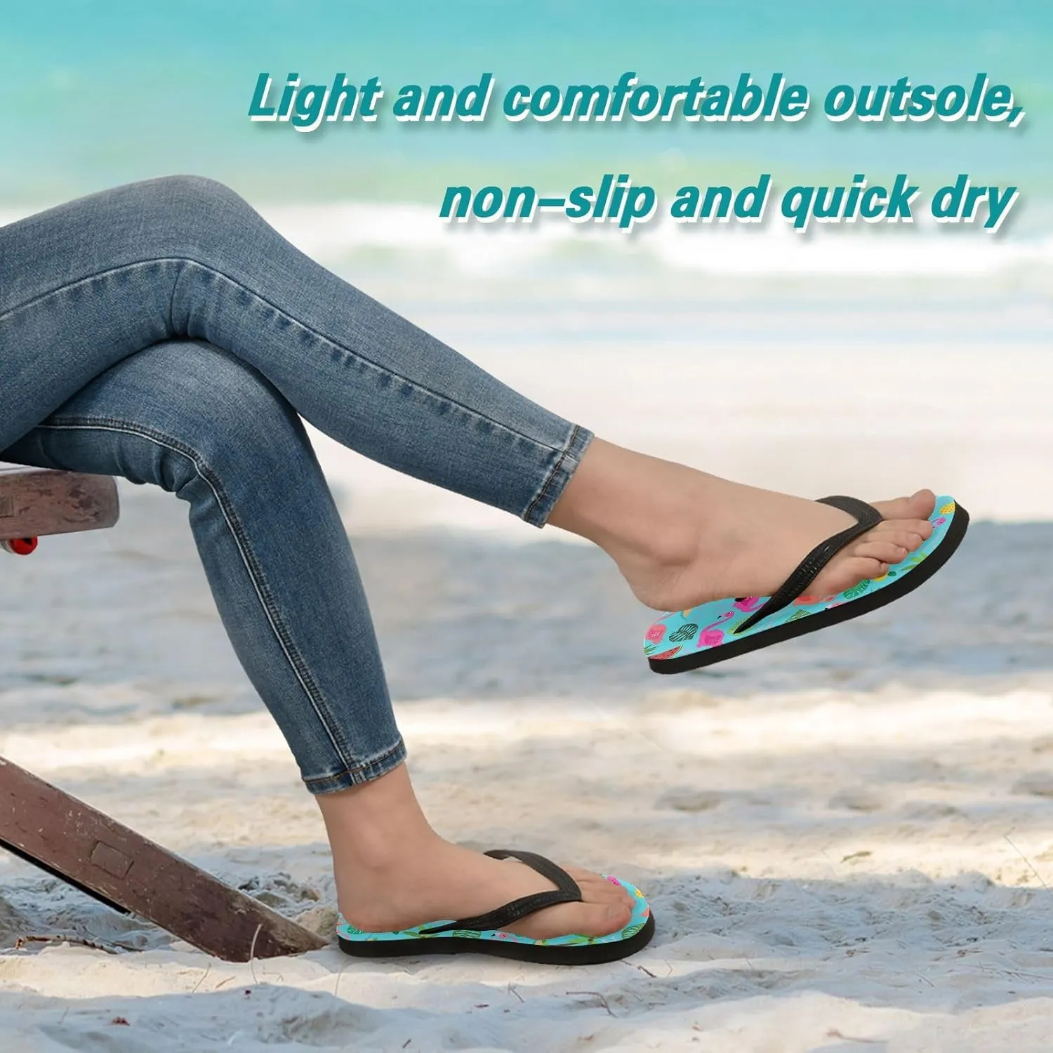MNSRUU EVA Rubber Flip Flops for Men & Women,Unisex Sandals Soft Cushion Footbed Comfort flip-flops