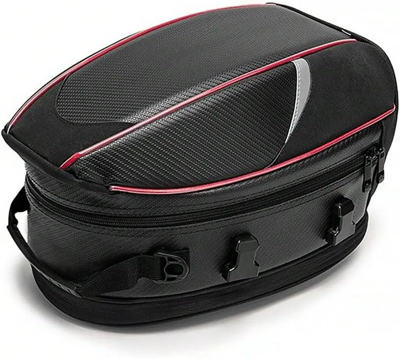 Motorcycle Tail Bag for Triumph Speed Triple 1200 RR Street Bike, Large Capacity Water-Resistant Wear-Resistant Motorcycle Helmet Bag, Expandable Rear Seat Storage Luggage Backpack