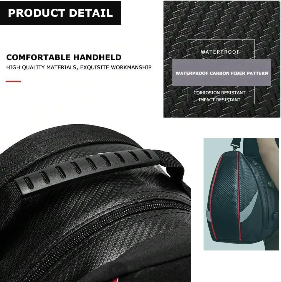 Motorcycle Tail Bag for Triumph Tiger 1200 GT und Rallye, Large Capacity Water-Resistant Wear-Resistant Motorcycle Helmet Bag, Expandable Rear Seat Storage Luggage Backpack,B White Black