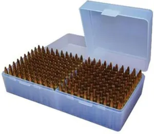 MTM Ammo Box 200 Round Flip-Top 223 204 Ruger 6x47, clear blue (RS200-24)
