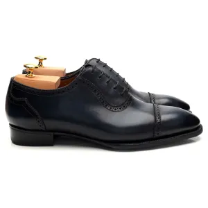 MTO Navy Blue Leather Oxford UK 9.5