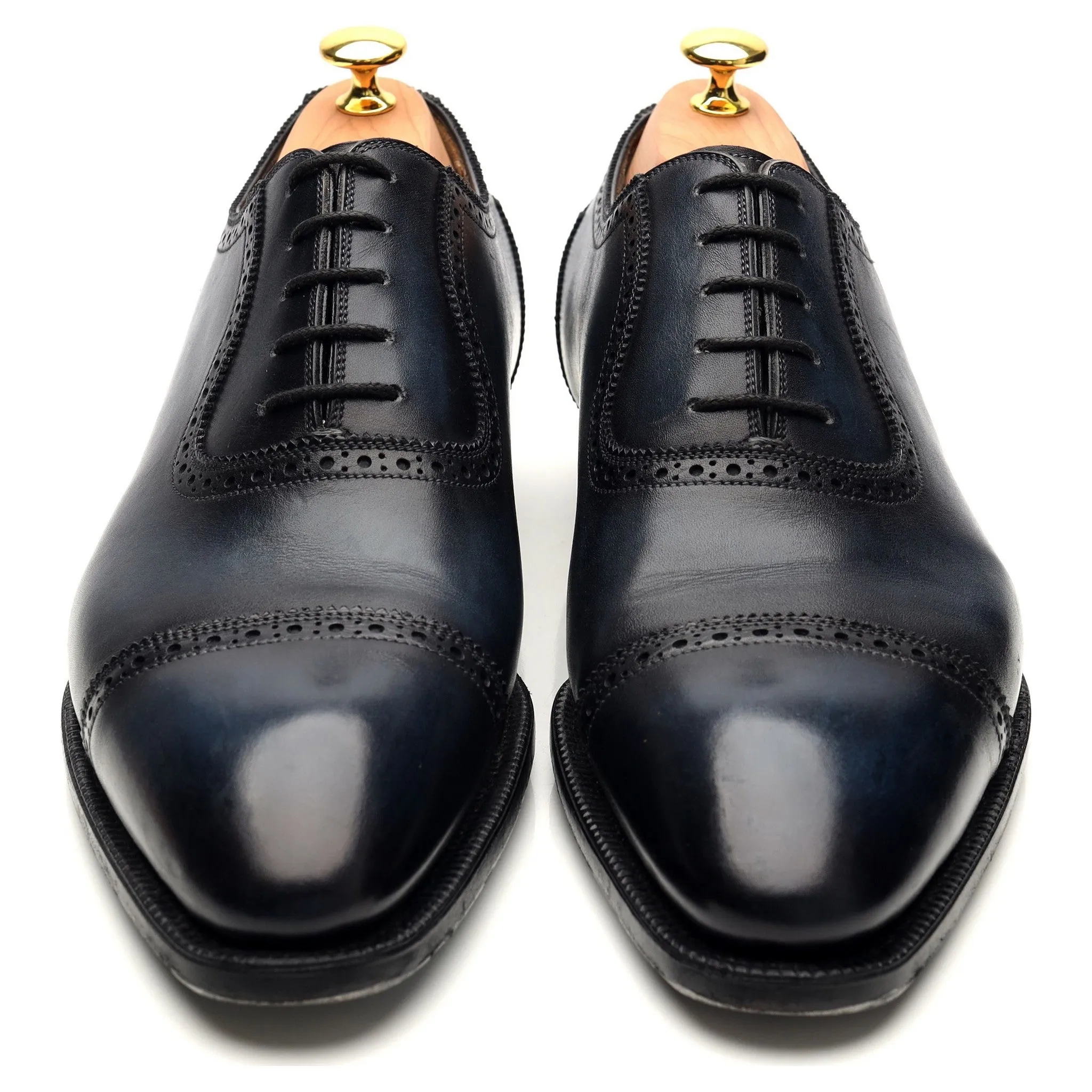 MTO Navy Blue Leather Oxford UK 9.5