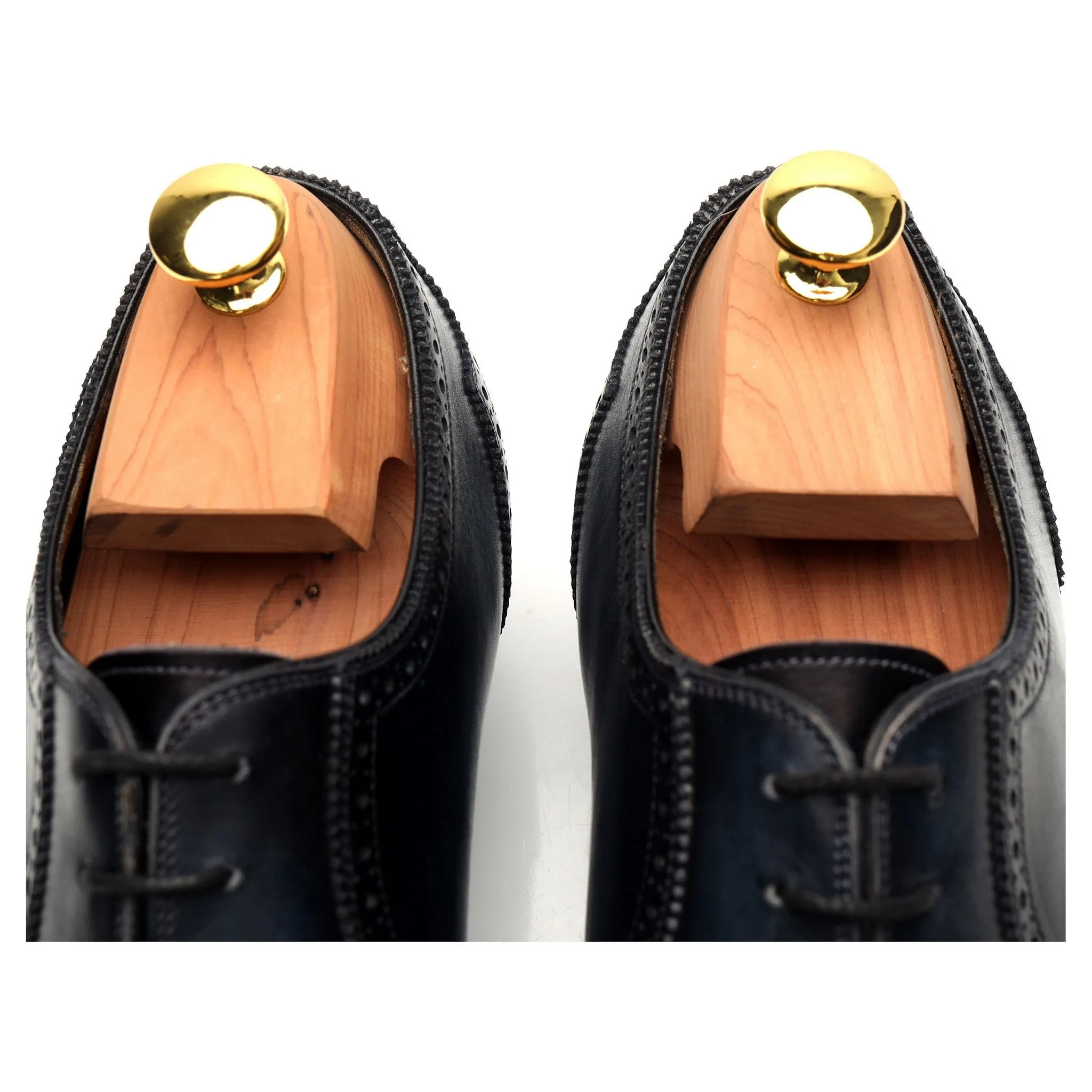 MTO Navy Blue Leather Oxford UK 9.5