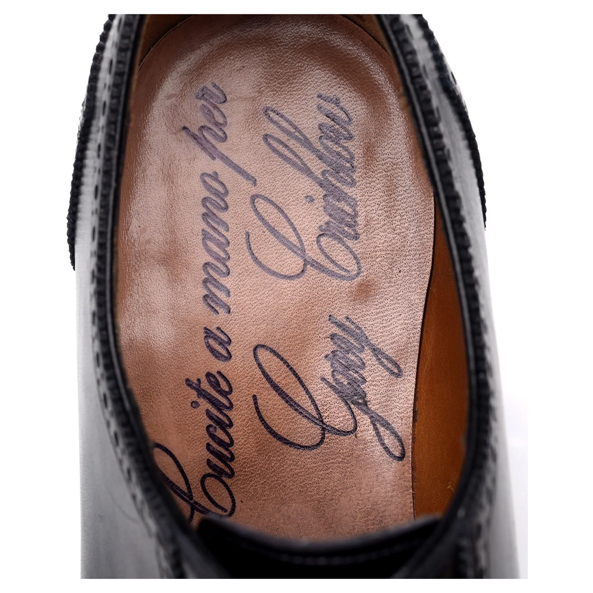 MTO Navy Blue Leather Oxford UK 9.5