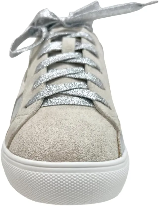 Multi-Fabric Lace-Up Fashion Sneaker