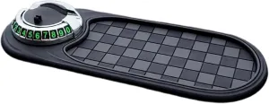 Multifunction Car Anti-Slip Mat Auto Phone Holder, Universal Rotating Car Phone Holder Dashboard Pad with Temporary Parking Number for Phones, Sunglasses, Keys, Gadgets