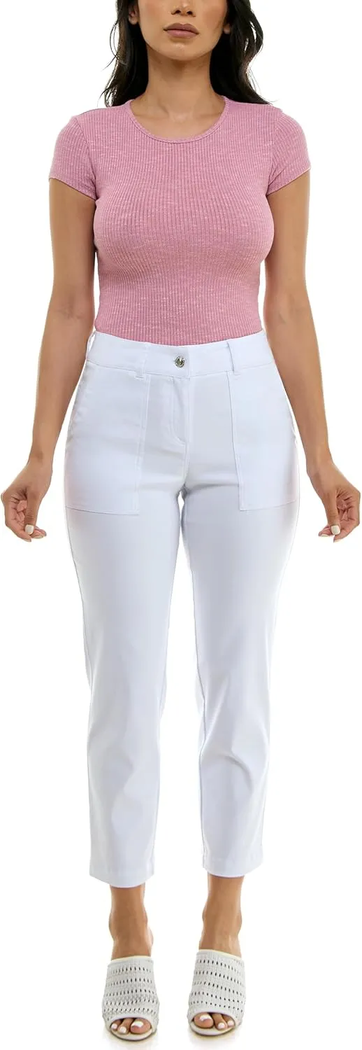 Nanette Nanette Lepore Women's Fly Front Boot Cut Freedom Stretch Pant with Functional Deep Stitch Pockets   Belt Loops
