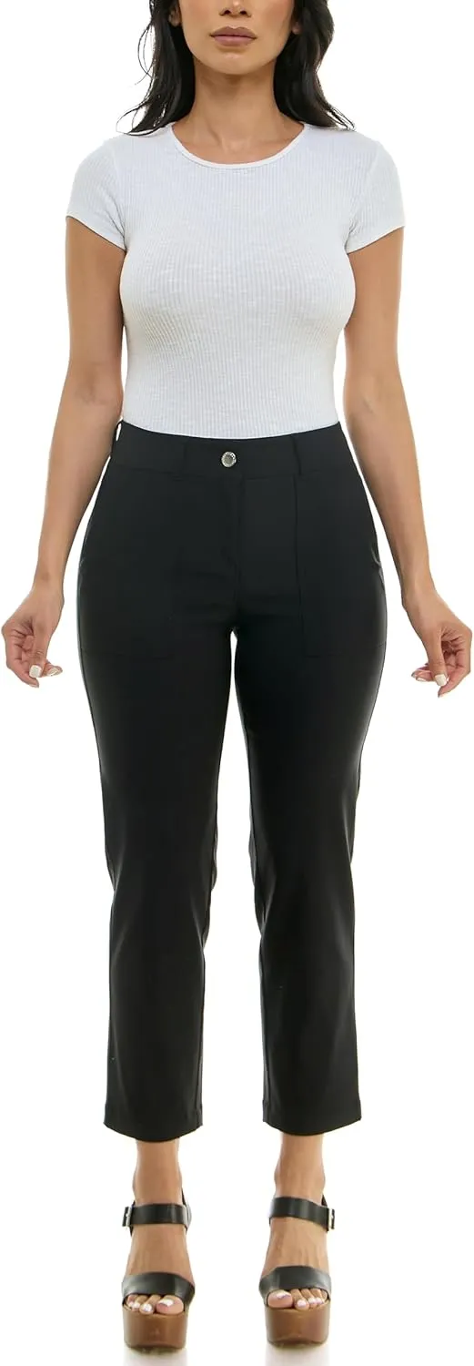Nanette Nanette Lepore Women's Fly Front Boot Cut Freedom Stretch Pant with Functional Deep Stitch Pockets   Belt Loops