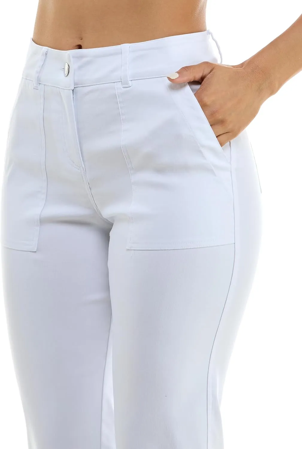 Nanette Nanette Lepore Women's Fly Front Boot Cut Freedom Stretch Pant with Functional Deep Stitch Pockets   Belt Loops