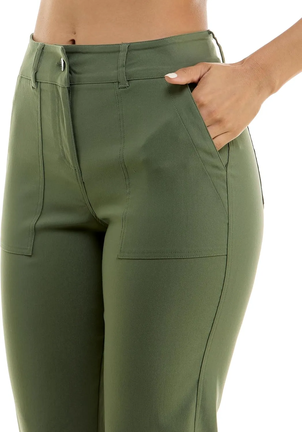 Nanette Nanette Lepore Women's Fly Front Boot Cut Freedom Stretch Pant with Functional Deep Stitch Pockets   Belt Loops