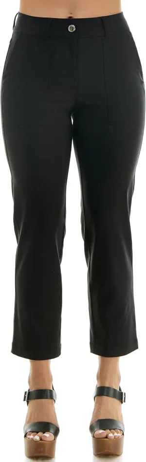 Nanette Nanette Lepore Women's Fly Front Boot Cut Freedom Stretch Pant with Functional Deep Stitch Pockets   Belt Loops