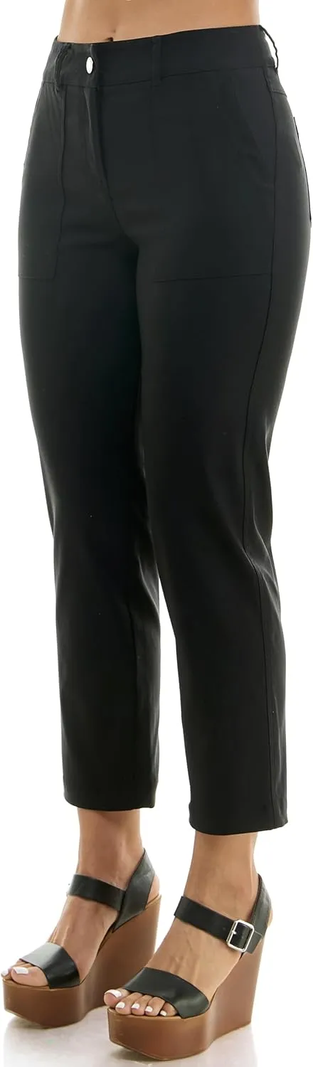 Nanette Nanette Lepore Women's Fly Front Boot Cut Freedom Stretch Pant with Functional Deep Stitch Pockets   Belt Loops