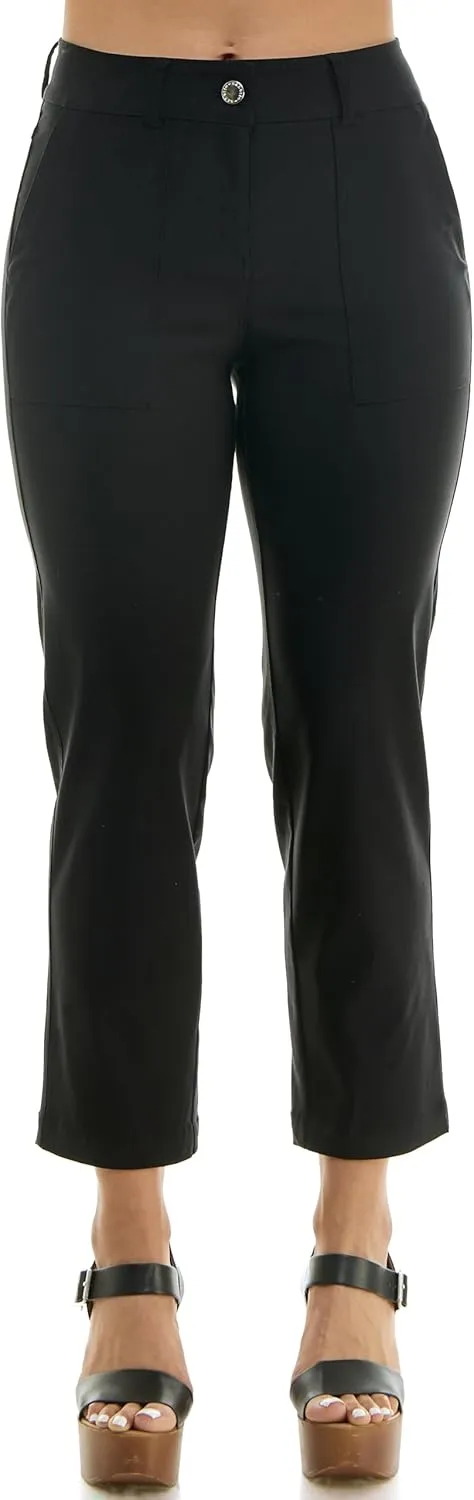 Nanette Nanette Lepore Women's Fly Front Boot Cut Freedom Stretch Pant with Functional Deep Stitch Pockets   Belt Loops