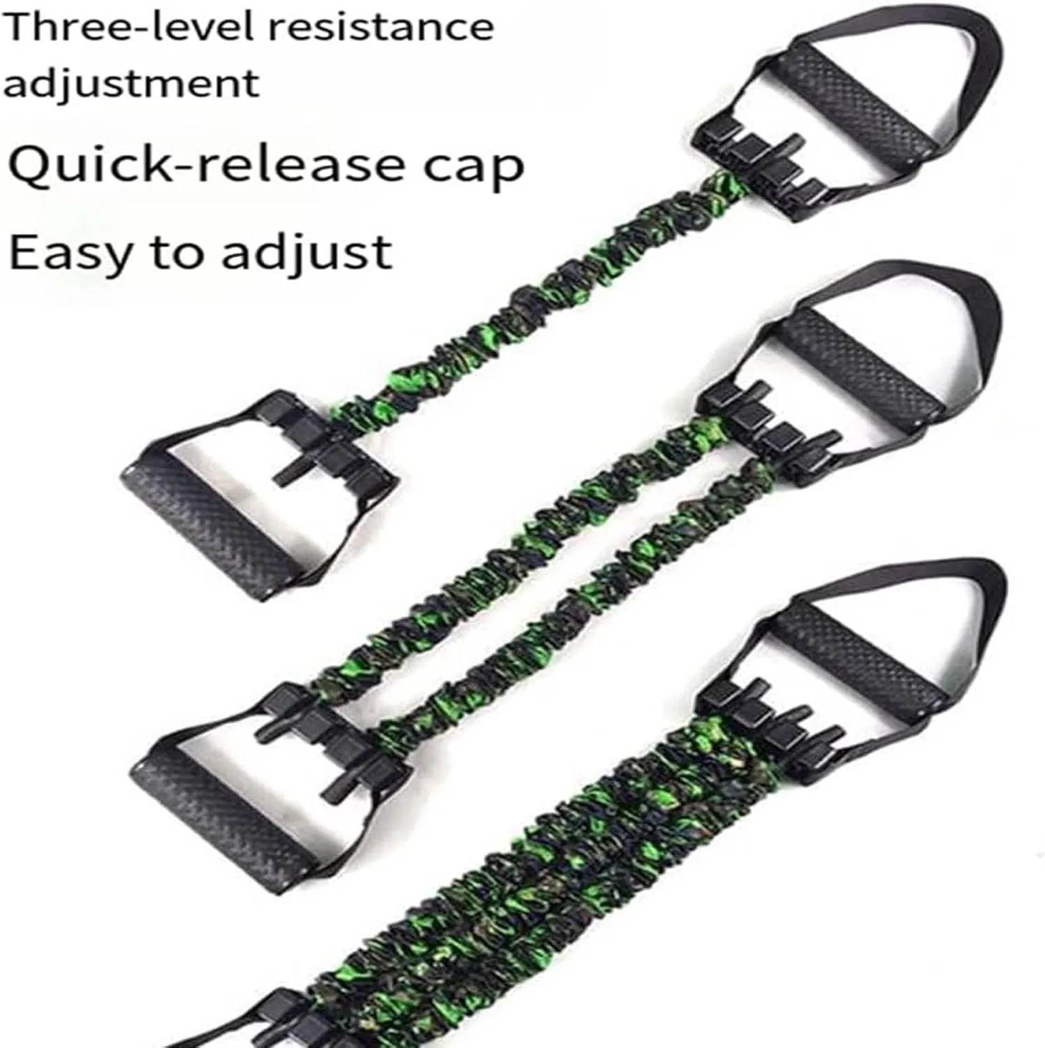 Natural Latex 3-Hole Resistance Stretcher, Men Chest Expander Stretch Bands with Handle, High Intensity Training Tear Resistant Exercise Puller, Strength Bands for Full Body Stretch