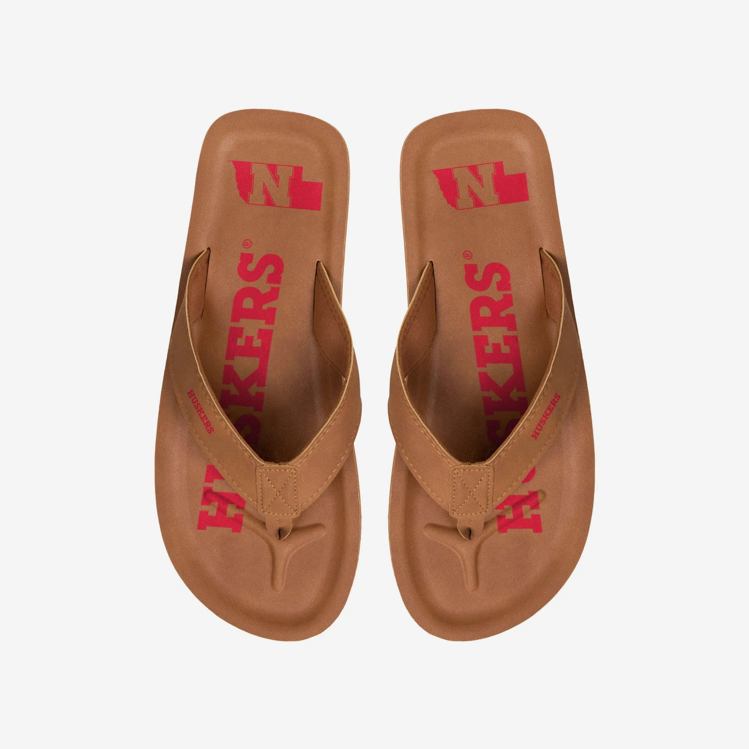 Nebraska Cornhuskers Color Pop Contour Flip Flop