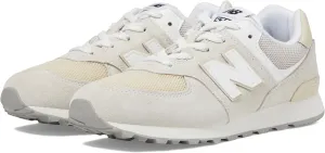 New Balance Boy's Kids 574 V1 70s Racing Lace-up Sneaker, Moonbeam/Bone, 12 Little