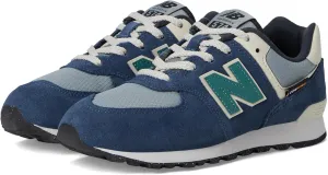 New Balance Kids 574 V1 70s Racing Lace-up Sneaker, Nb Navy/Slate Gray, 5.5 US Unisex Big
