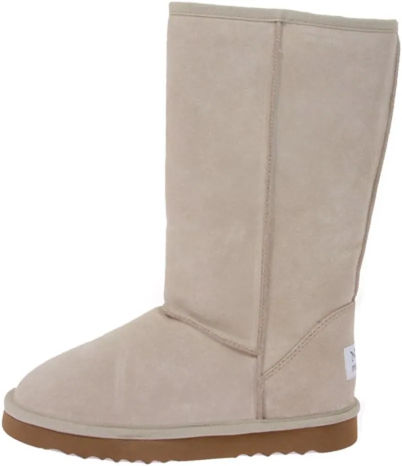 NINO Women's Mid-Calf Cowhide Faux Shearling Boot