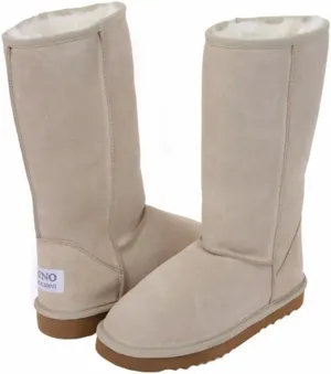 NINO Women's Mid-Calf Cowhide Faux Shearling Boot
