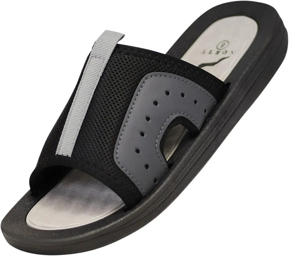 NORTY Men’s Slides Sandal Sport Sandals Open Toe Slip on Indoor Outdoor Shoes