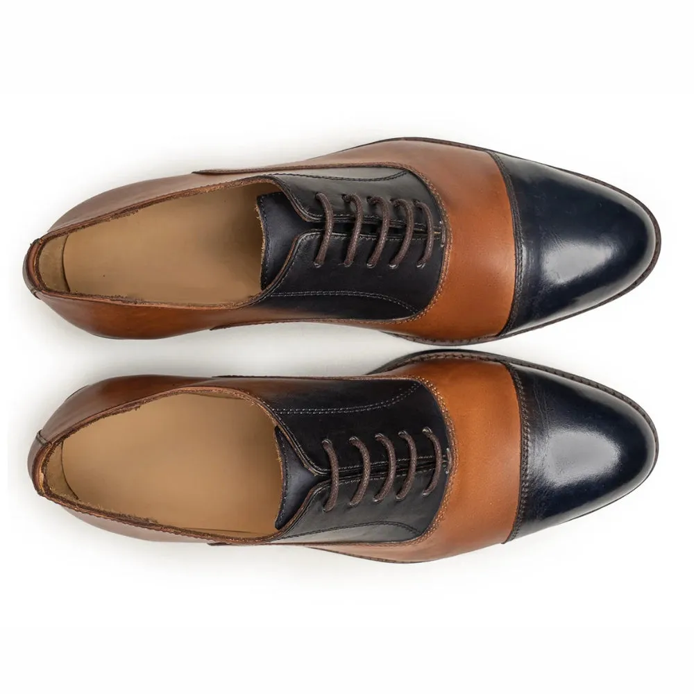 Nova Mens Two Tone Oxford Shoes | Handmade