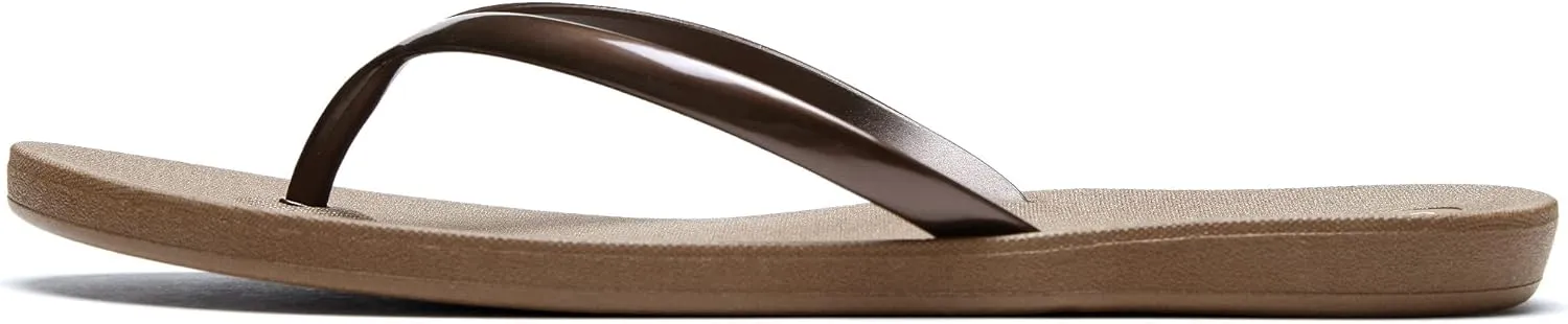 OKABASHI Women's Shoreline Flip Flop | Sculpted Footbeed for All-Day Comfort | Slip-Resistant & Waterproof | Sustainably Made in the USA
