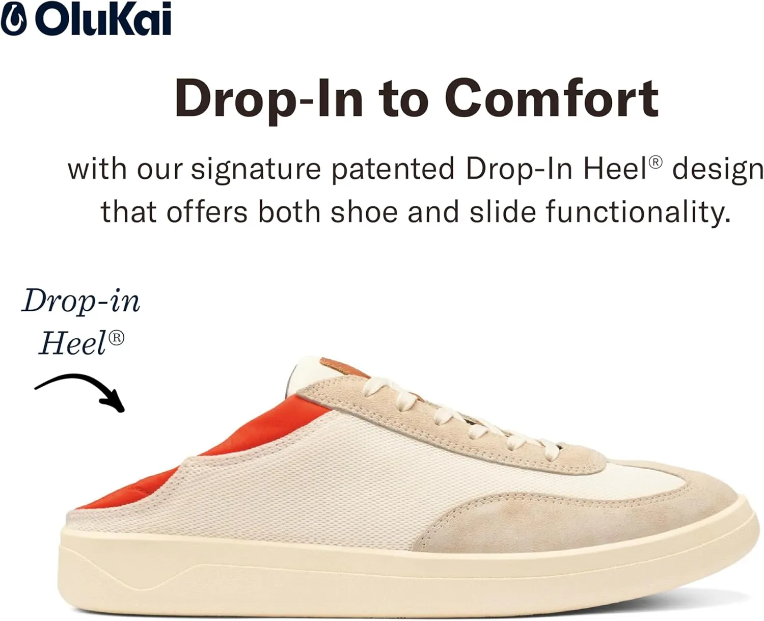 OLUKAI Punini Men's Everyday Sneaker, Classic Lace-Up Design & Countoured Footbed, Comfort Fit & Wet Grip Rubber Soles, Durable & Supportive