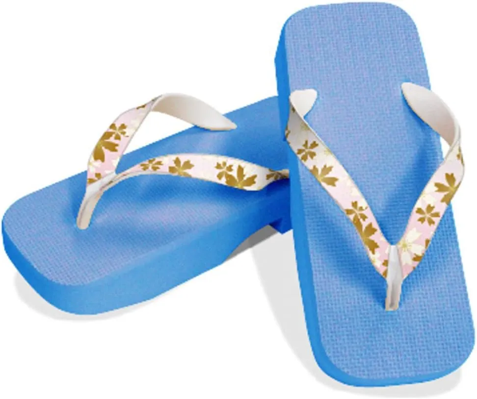 [One Step] [Hajime] Geta Clogs, Soft and Water Resistant, Made of Sponge, 9.4 inches (24 cm), SB/Large Cherry Blossom x Pink, Large Cherry Blossom x Pink (Daisakura x Pink/24), Daisakura × Pink, 24.0