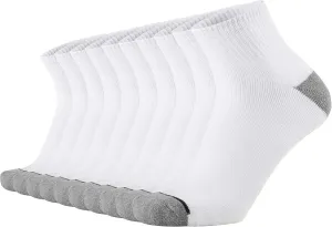 ONKE Cotton Low Cut Quarter Socks for Men Athletic Sport Work with Thick Cushion Moisture Control Anti Blisters Sweat Wicking